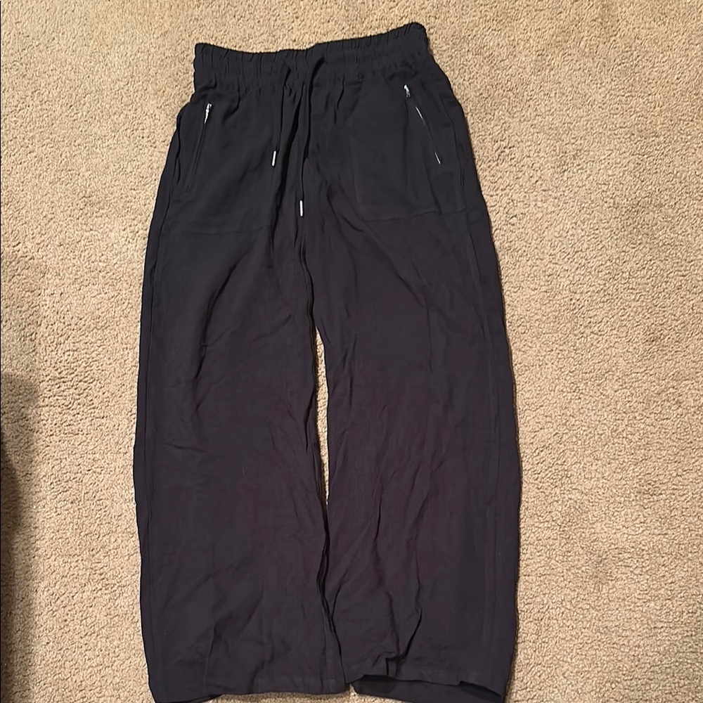 HALARA Black Relaxed Fit Pants With Elastic Waistband